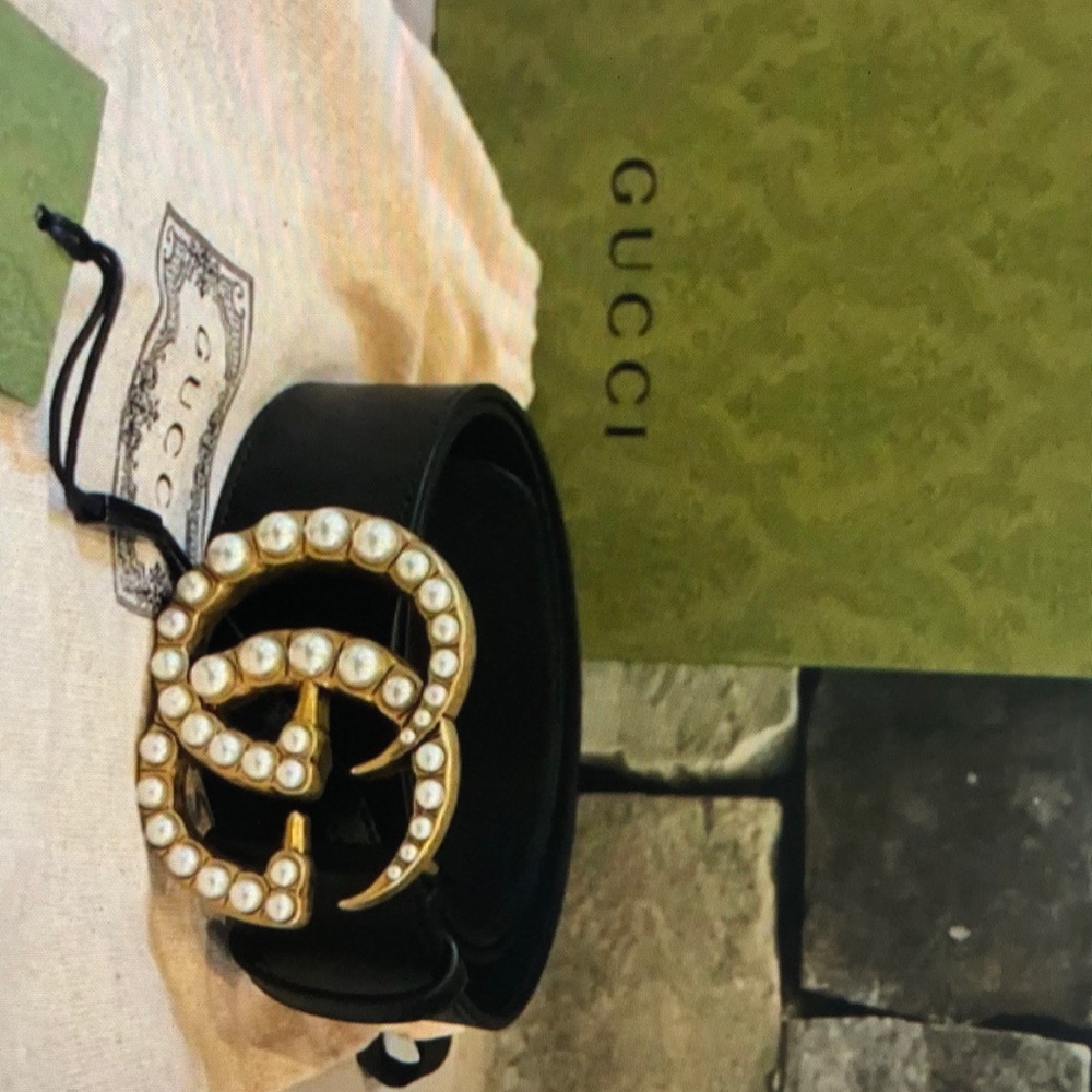 Gucci GG leather belt